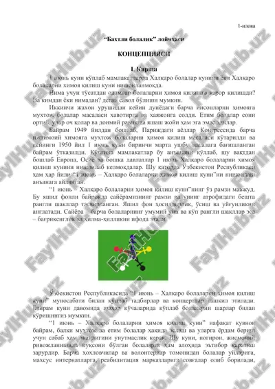 "baxtli bolalik" loyihasi — DOC