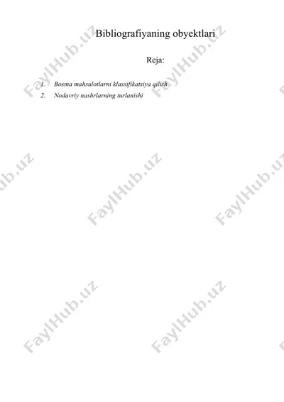 bibliografiyaning obyektlari — DOCX