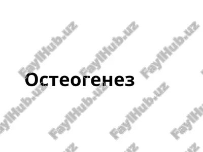 osteogenez — PPT