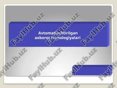 avtomatlashtirilgan axborot texnologiyalari — PPTX