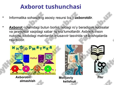 axborot-tushunchasi — PPTX