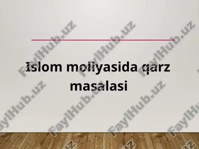 islom moliyasida qarz masalasi — PPTX