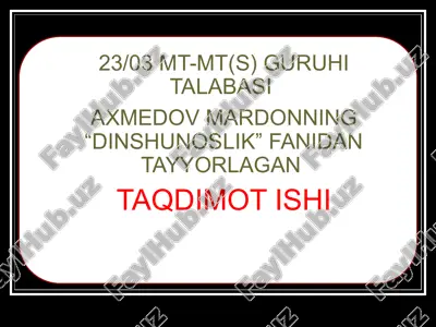 yahudiylikning paydo bo‘lishi — PPTX
