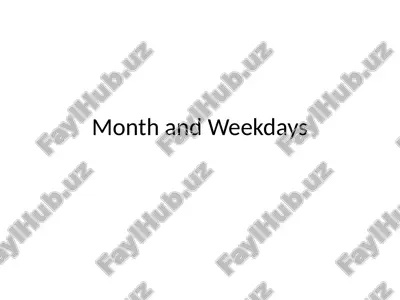 month and weekdays — PPTX