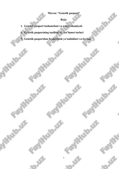genetik pasport — DOCX