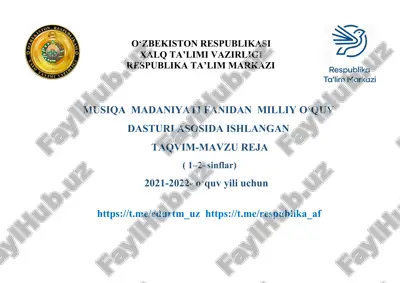 musiqa madaniyati fanidan milliy o‘quv dasturi — DOC