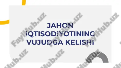 iqtisodiyotning tarixi — PDF