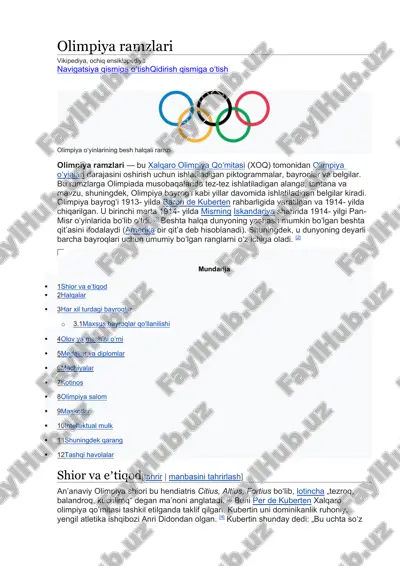 olimpiya ramzlari — DOC