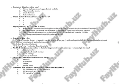 operatsion tizimning yadrosi — DOC