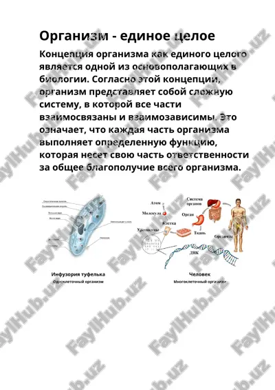 organizm - edinoe tseloe — DOC
