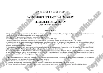 clinical pharmacology practical skills — DOC