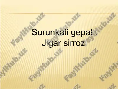 surunkali gepatit — PPTX
