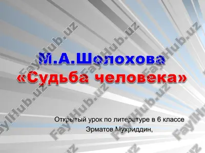 м.а.шолохова — PPT