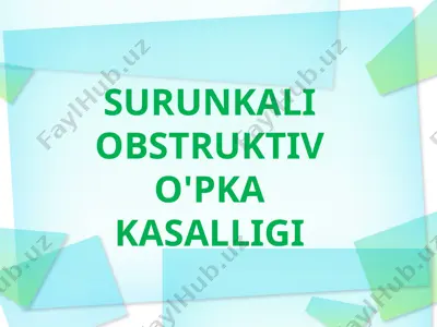 surunkali obstruktivo'pka kasalligi — PPTX