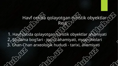 havf ostida qolayotgan obektlar — PPTX
