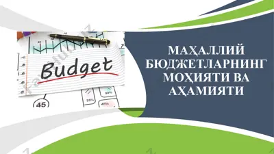 маҳаллий бюджетларнинг моҳияти ва аҳамияти — PPTX
