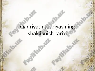 qadriyat nazariyasi — PPTX