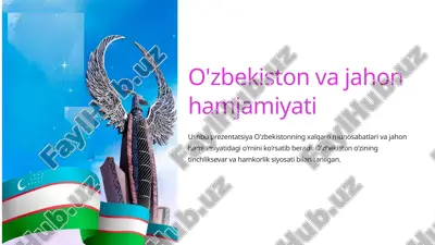 o'zbekiston va jahon hamjamiyati — PPTX