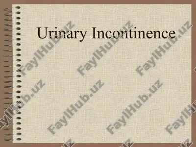 urinary incontinence — PPT