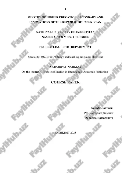 "the role of english in international academic publishing" — DOCX