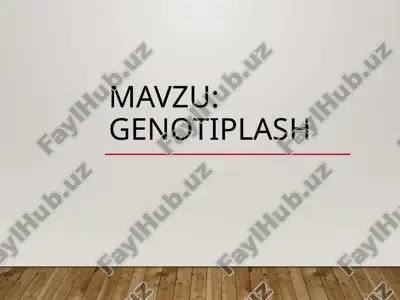 genotiplash — PPTX