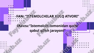 istemolchilar xulq atvori — PPTX