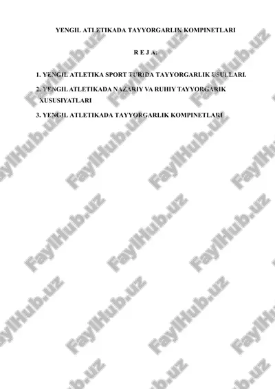 yengil atletikada tayyorgarlik kompinetlari — DOC