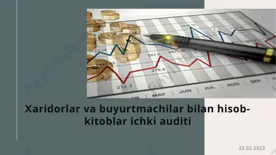 хaridorlar va buyurtmachilar bilan hisob-kitoblar ichki auditi — PPTX