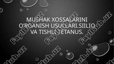 skelet musklari va tetanus — PPTX