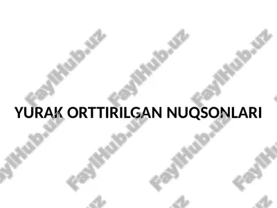 yurak orttirilgan nuqsonlari — PPTX