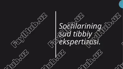 sochlarining sudi tibbiy ekspertizasi — PPTX