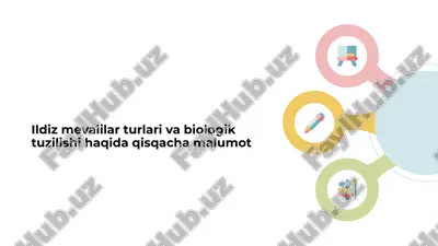 ildiz mevalilar turlari va biologik tuzilishi haqida qisqacha malumot — PPTX