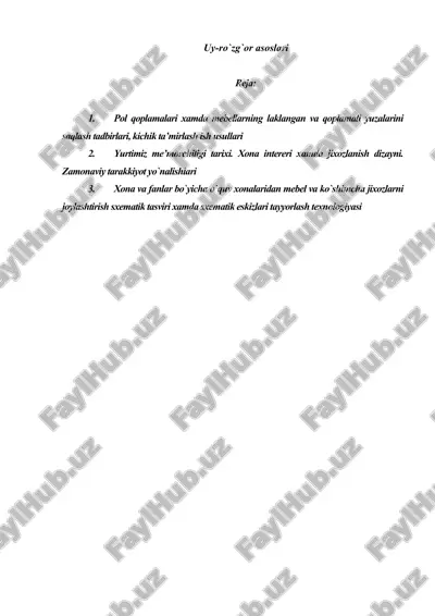 uy-ro`zg`or asoslari — DOC