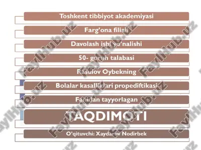 enurez, siydik chiqaarish yo’llari neyrogen disfunksiyasi — PPT