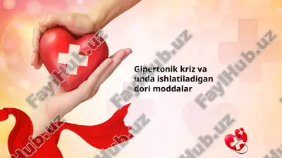 gipertonik kriz va unda ishlatiladigan dorimoddalar — PPTX