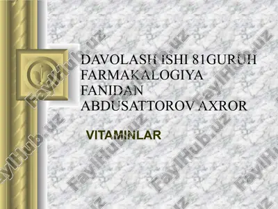 vitaminlar — PPTX