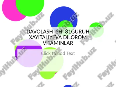 vitaminlar — PPTX