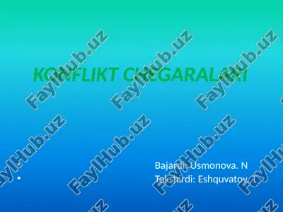 konflikt cheg'arlari — PPTX