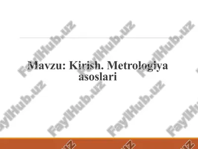 metrologiya asoslari — PPTX