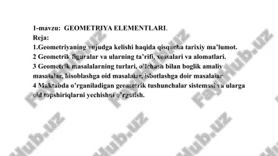 geometriya elementlari — PPTX