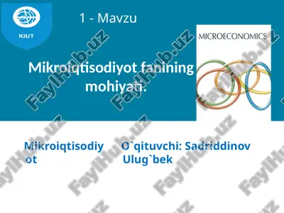 mikroiqtisodiyot — PPTX