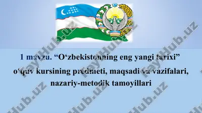 "o‘zbekistonning eng yangi tarixi" — PPT
