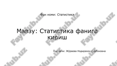 statistika — PPT