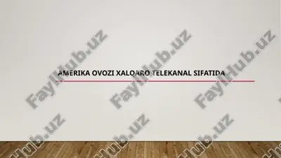 amerika ovozi — PPTX