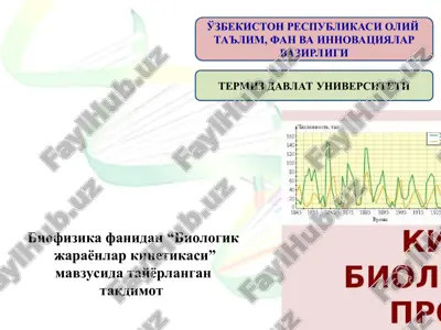 "biologik jarayonlar kinetikasi" — PPT