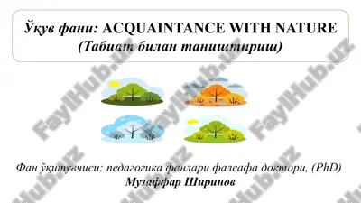 acquaintance with nature — PPTX