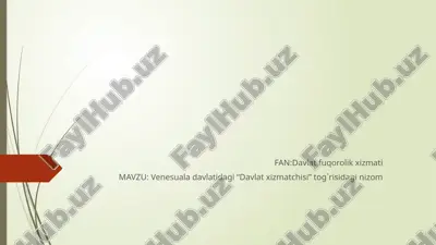 fan: davlat fuqorolik xizmati — PPTX