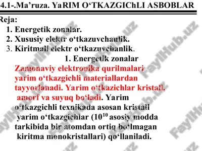 kristallar va atomlar — PPTX