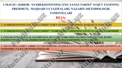 o‘zbekistonning eng yangi tarixi — PPTX