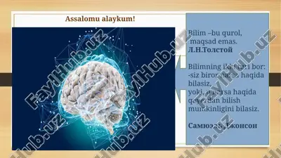 shaxsning kognitiv sohasi psixodiagnostikasi — PPTX